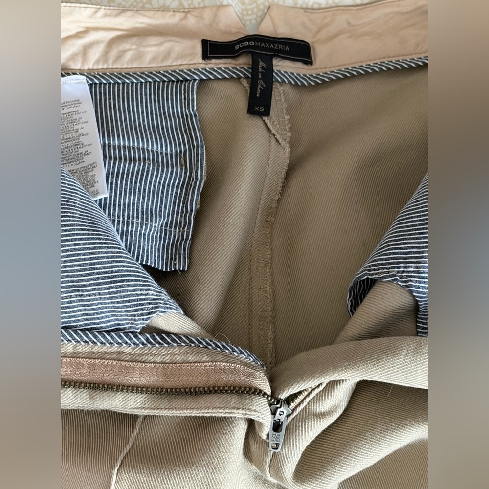 BCBGMAXAZRIA Beige Wide-Leg Pant - Picture 10 of 12